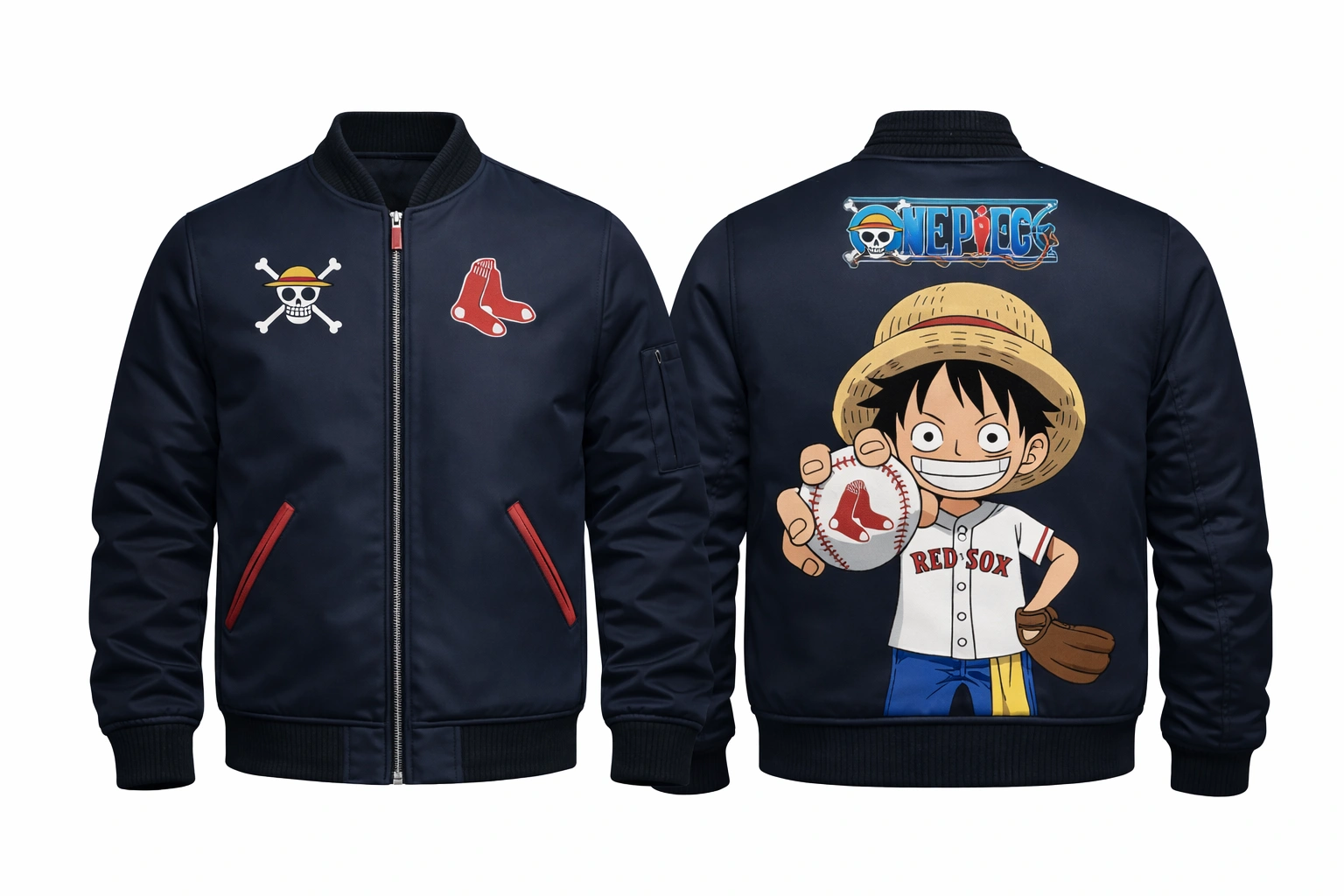 Boston Red Sox x ONE PIECE Bomber Jacket