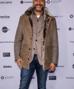 Buddy Keegan-Michael Key Brown Shearling Coat