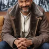 Buddy Keegan-Michael Key Brown Shearling Coat