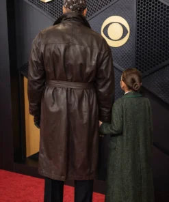 Chris Brown 68th GRAMMY Awards Leather Coat