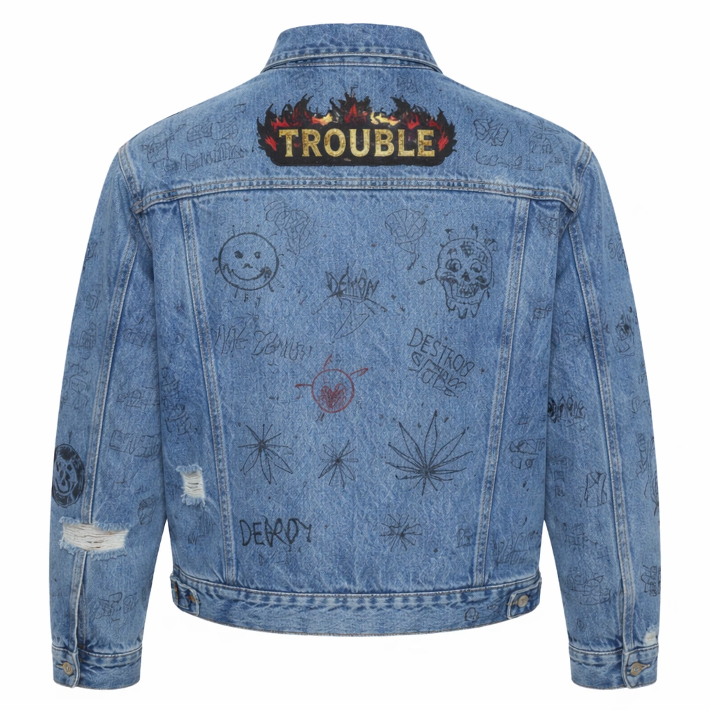 Chris Brown 68th Grammy Denim Jacket