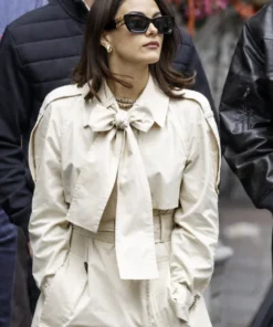 Cream Trench Coat Camila Mendes