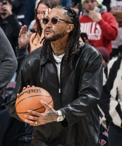 Derrick Rose Retirement Leather Jacket