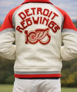Detroit Red Wings Centennial Season Varsity Jacket