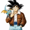 Dragon Ball Goku Brown Leather Jacket