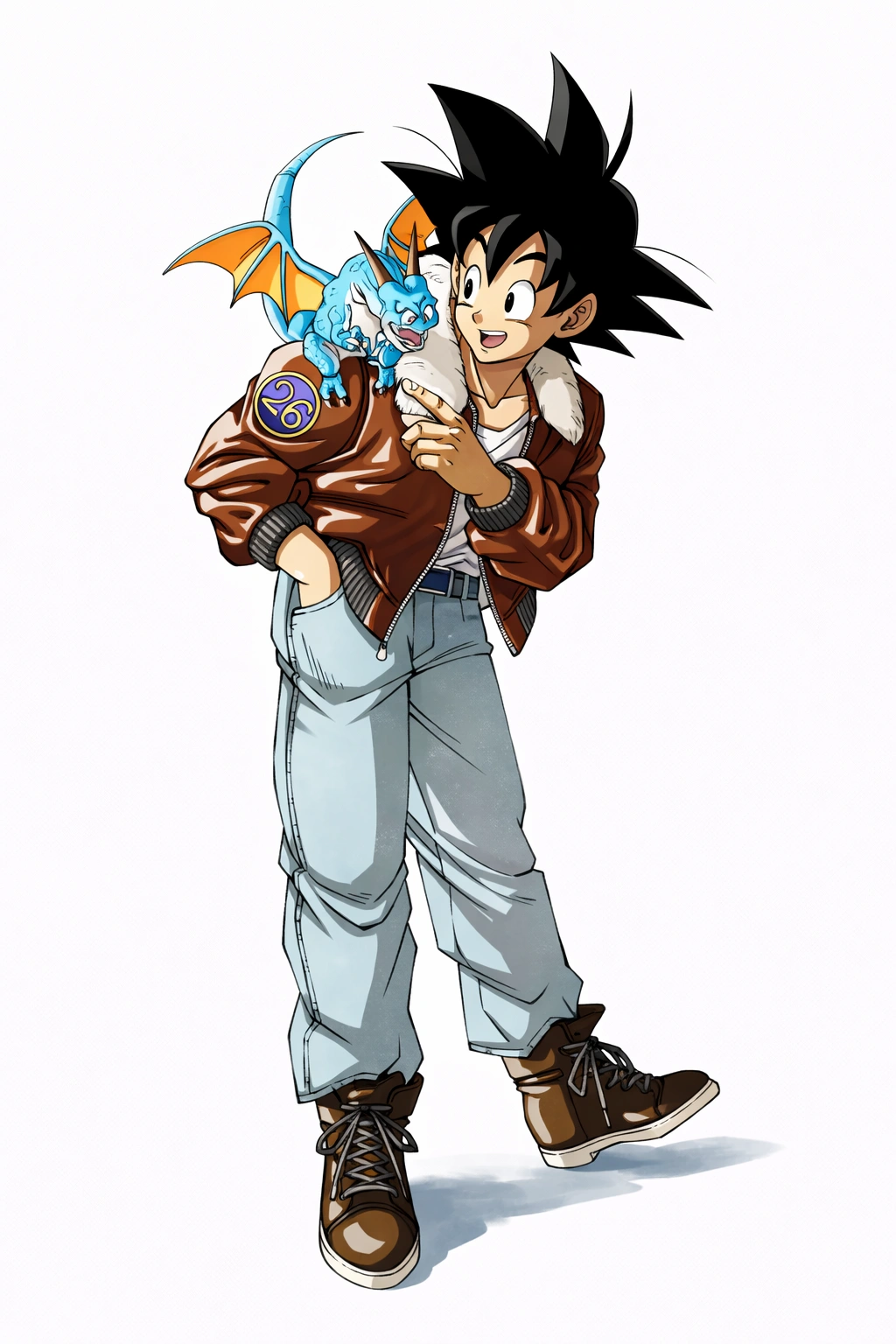 Dragon Ball Goku Brown Leather Jacket