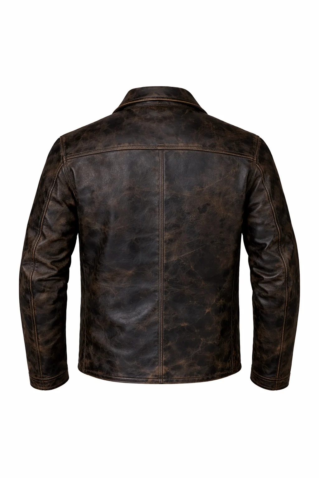 FW 2026 Jeremy Dufrene Brown Leather Jacket