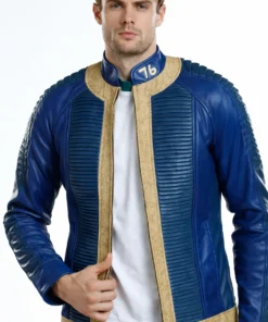 Fallout Vault Dweller Blue Leather Jacket