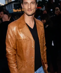 Matthew Mcconaughey Brown Leather Jacket