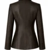 Isabel May Scream 7 Brown Leather Blazer