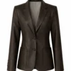 Isabel May Scream 7 Brown Leather Blazer