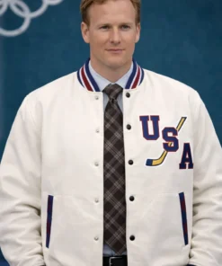 John Wroblewski Team USA White Hockey Jacket