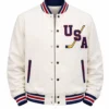 John Wroblewski Team USA White Hockey Jacket