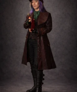 Maddox Hatter Descendants Wicked Wonderland Leather Coat