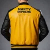 Marty Supreme Yellow and Black Bomber Jacket