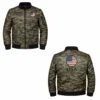 Men’s USA Flag Camouflage Bomber Jacket