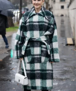 PFW 2026 Kelly Rutherford Wrap Coat