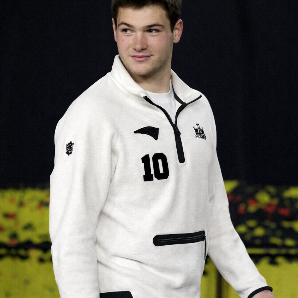 Patriots Drake Maye Super Bowl LX Tech Fleece Jacket