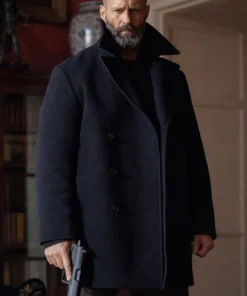Shelter Jason Statham Black Wool Coat