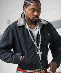 Stefon Diggs Super Bowl Black Jacket