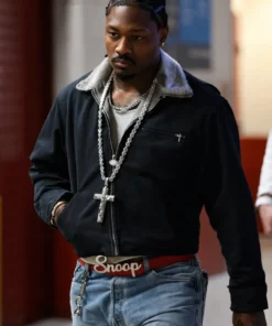 Stefon Diggs Super Bowl Black Jacket