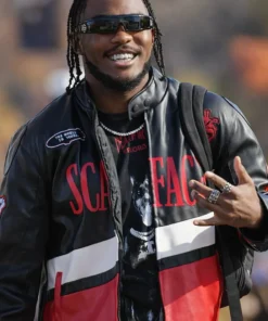 Stefon Diggs Super Bowl LX Leather Jacket