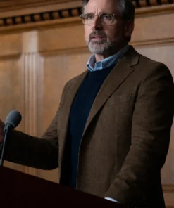 Steve Carell Rooster Brown Blazer