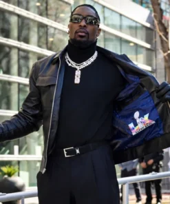 Super Bowl LX Demarcus Lawrence Leather Jacket