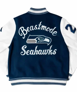 Super Bowl LX Marshawn Lynch Seahawks Varsity Jacket
