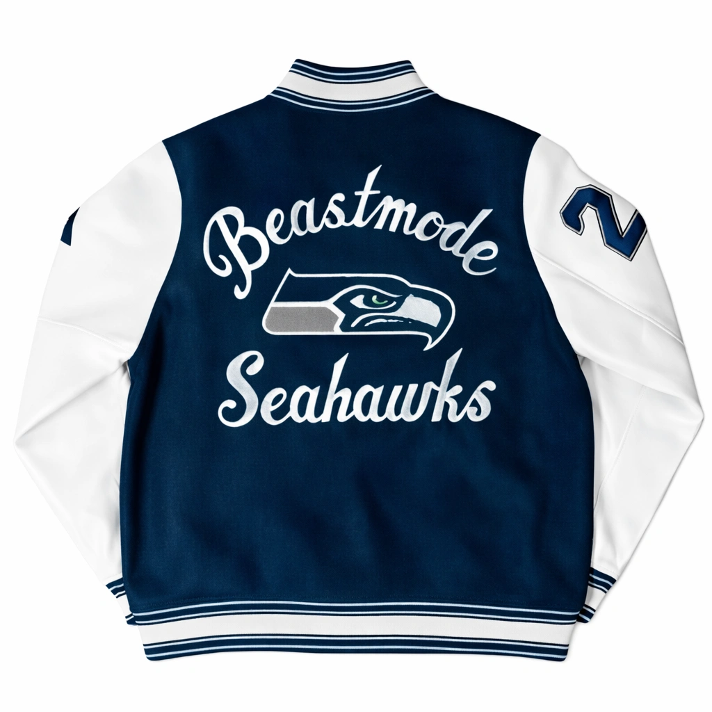 Super Bowl LX Marshawn Lynch Seahawks Varsity Jacket