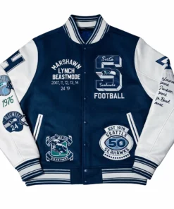 Super Bowl LX Marshawn Lynch Seahawks Varsity Jacket