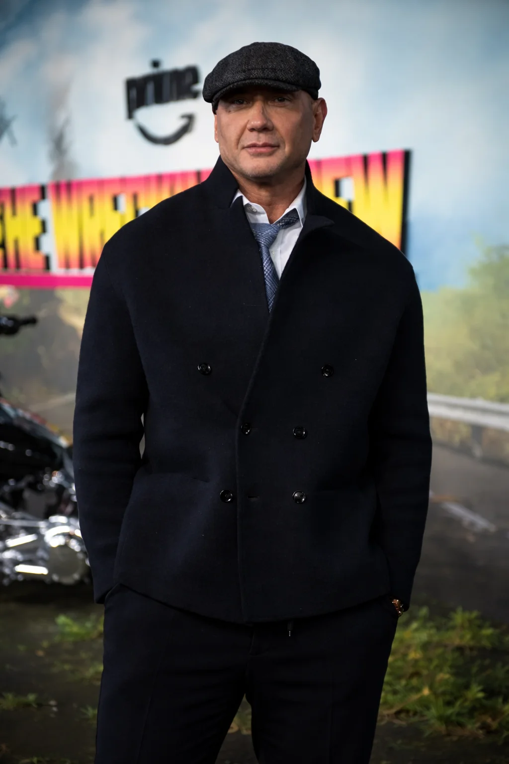 The Wrecking Crew Dave Bautista Black Peacoat