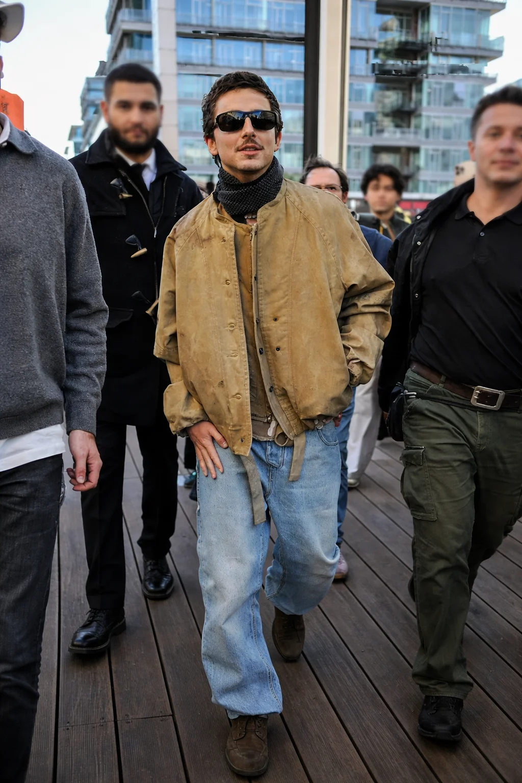 Timothée Chalamet Marty Supreme premiere Brown Jacket