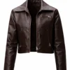 Underground Komiser Pinar Esen Brown Leather Jacket