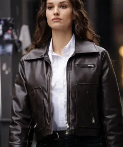 Underground Komiser Pinar Esen Brown Leather Jacket