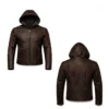 Vecna Inspired Leather Jacket with Hood
