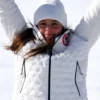 Winter Olympics 2026 Breezy Johnson White Jacket