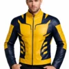 Wolverine Yellow & Blue Leather Jacket