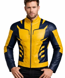Wolverine Yellow & Blue Leather Jacket