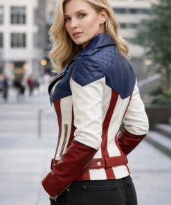 Women’s Captain America Inspired Leather Jacket