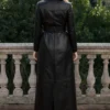 Wuthering Heights Event Emerald Fennell Leather Coat
