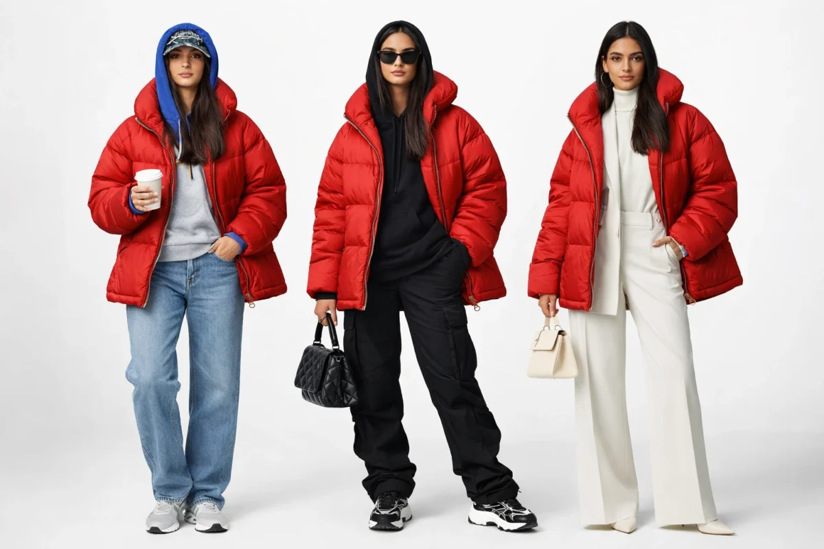Styling Emily Ratajkowski Puffer Jacket outfits