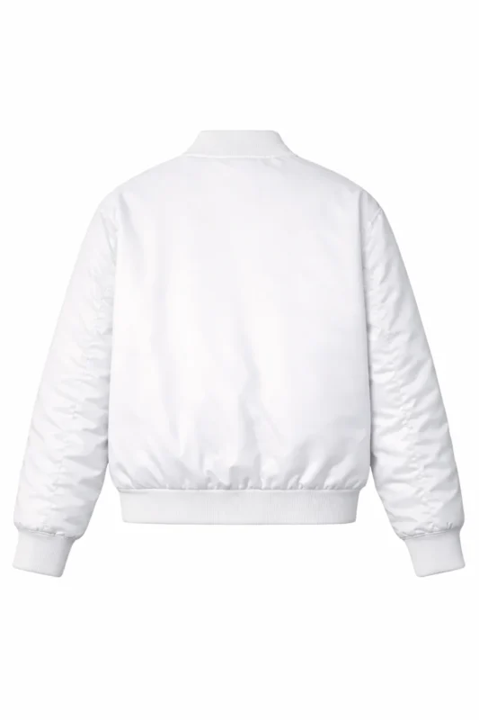 Back view of Marshmello White Bomber Jacket