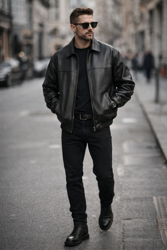 How to style Timothee Chalamet Marty Supreme leather jacket