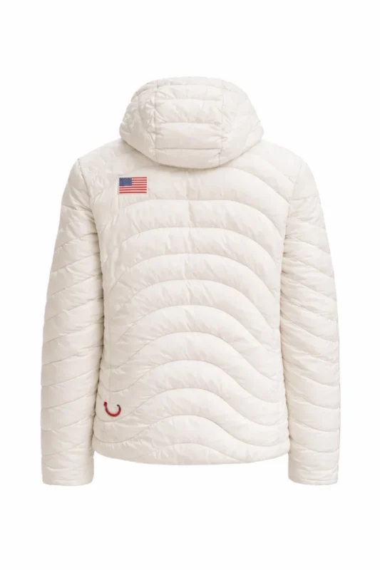 Back view of Milan Cortina Winter Olympics Ilia Malinin Jacket showing structured rear design