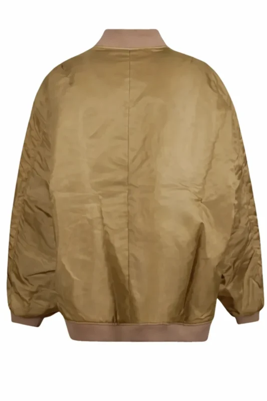 Back view of Steal 2026 Sophie Turner Bomber Jacket on white background