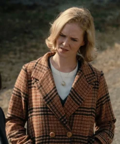 2026 Scarpetta Rosy McEwen Plaid Brown Coat