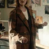2026 Scarpetta Rosy McEwen Plaid Brown Coat