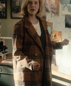 2026 Scarpetta Rosy McEwen Plaid Brown Coat