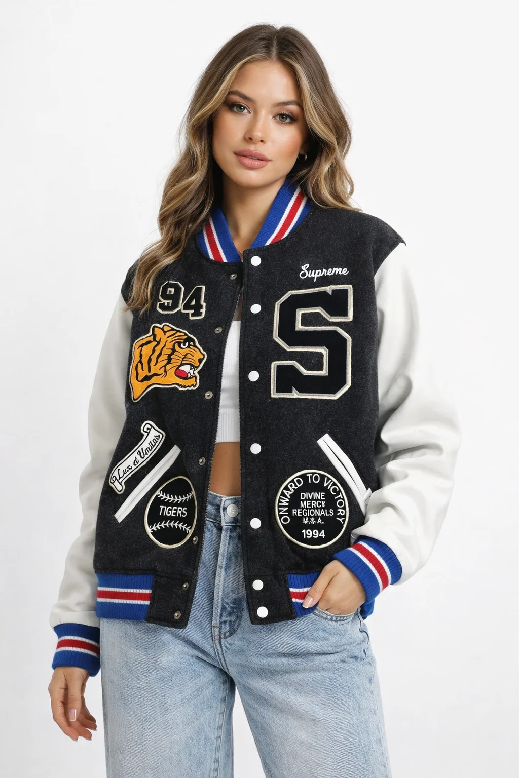 BruceDropEmOff Tiger Supreme Varsity Jacket